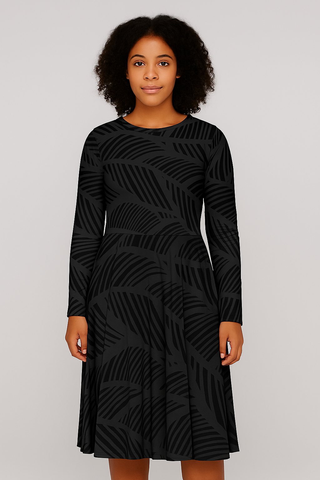 Vestido de manga larga N