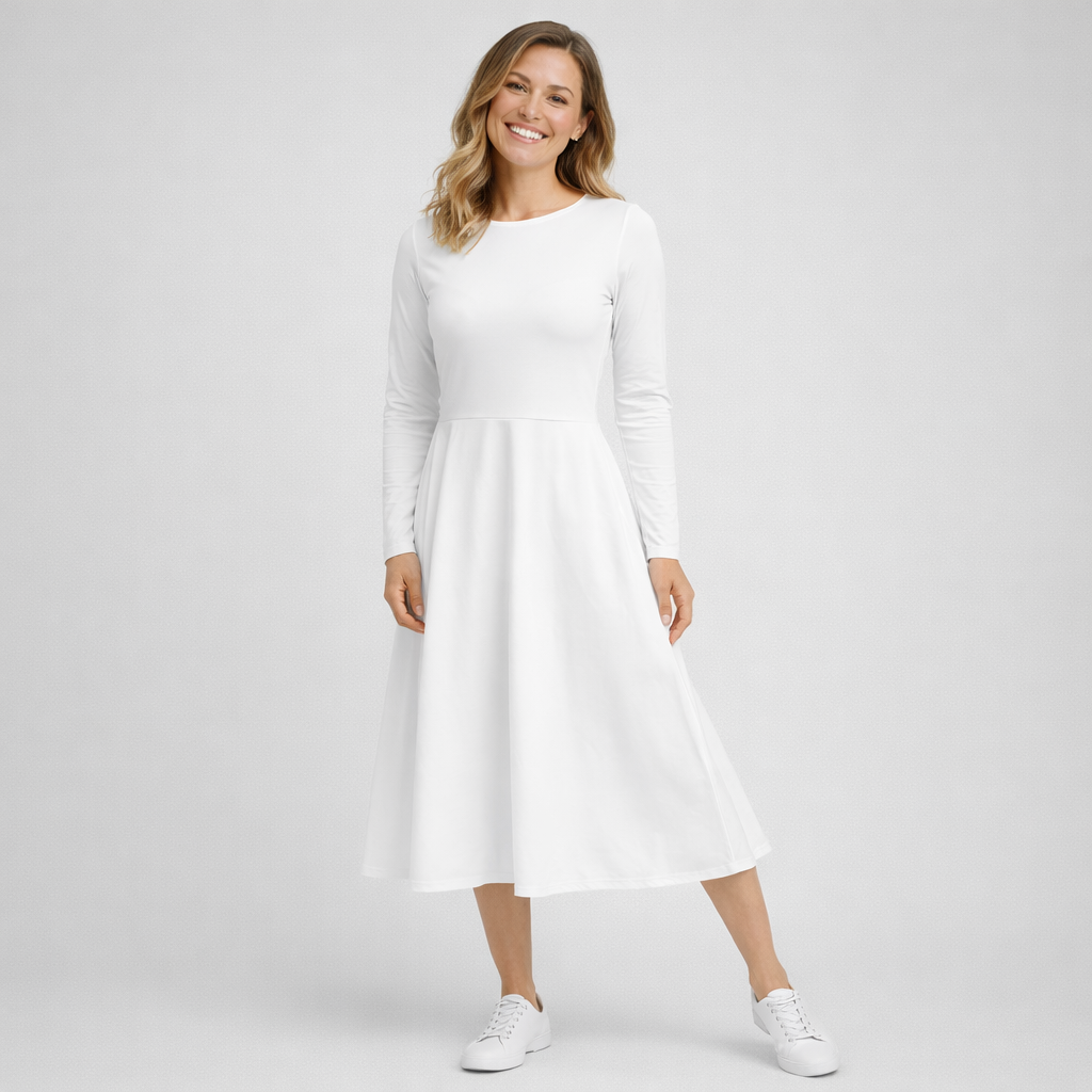Robe manches longues blanche