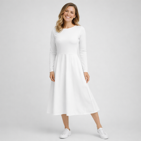 Robe manches longues blanche