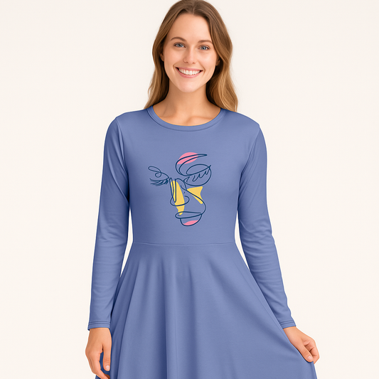 Vestido de manga larga BAR